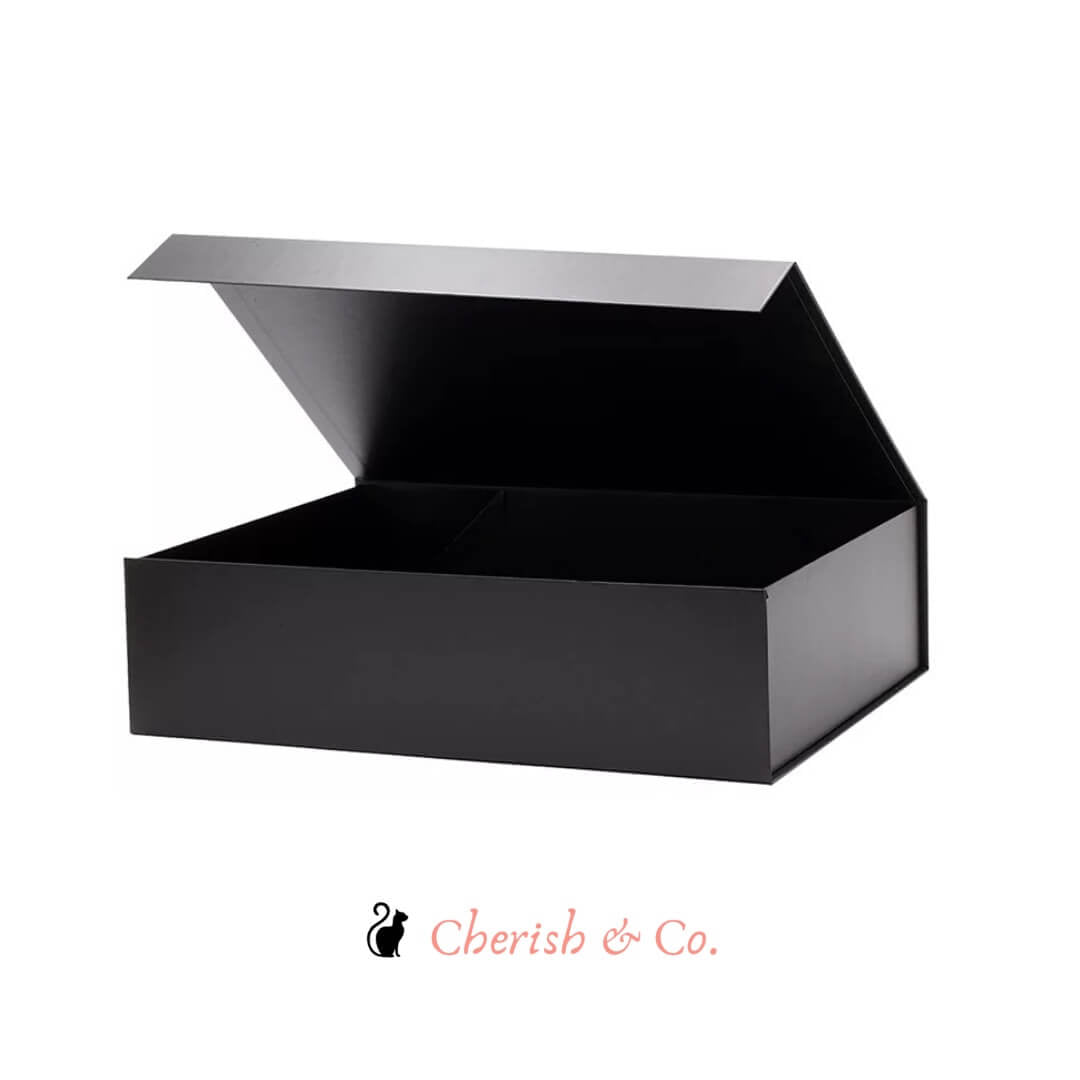 Gift Boxes & Tins Extra Large Black Magnetic Gift Box - Cherish & co.