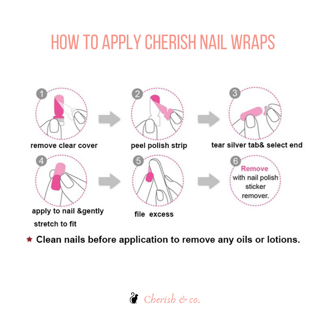 Nail Wraps Pink Crystal - Cherish & co.